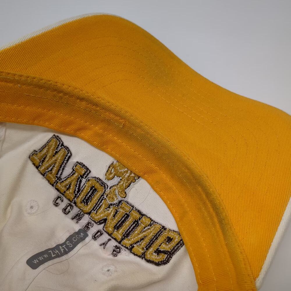 Zephyr Wyoming Cowboys NCAA Hat White Gold Slideback Adjustable Cap OSFM - Picture 8 of 9